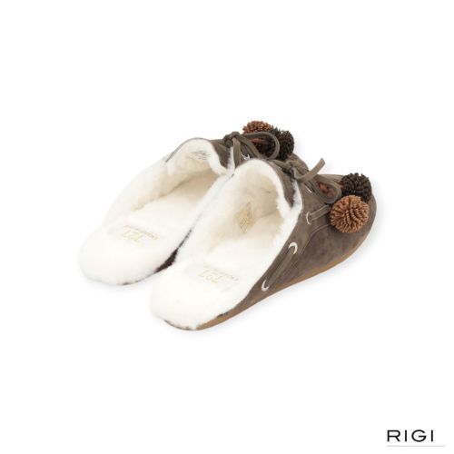 Cycleur De Luxe Annaelle muil in kaki suède voor dames. Cycleur De Luxe Annaelle muil in kaki suède voor dames.