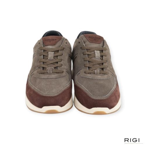 Cycleur De Luxe Aubisque NB1 sneaker voor heren in bruin met taupe suède. 