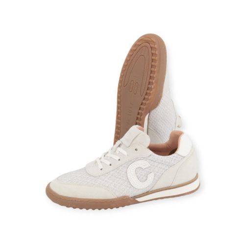 Cycleur De Luxe Cuscuta sneaker voor dames in off wit suède en mesh. Cycleur De Luxe Cuscuta sneaker voor dames in off wit suède en mesh.