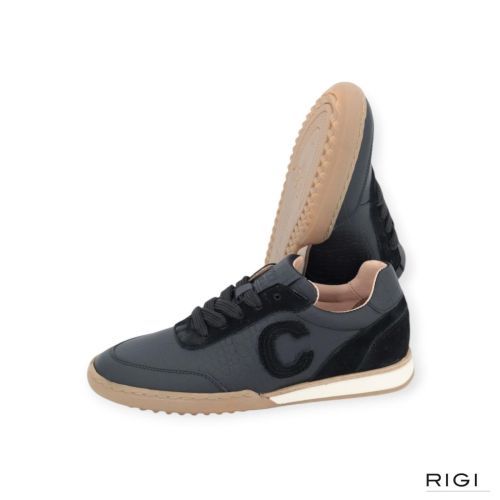Cycleur De Luxe Cuscuta dames sneaker in zwart leer. Cycleur De Luxe Cuscuta dames sneaker in zwart leer.