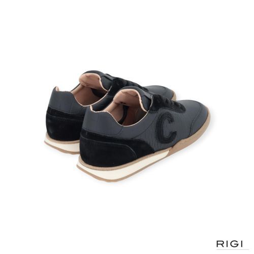 Cycleur De Luxe Cuscuta dames sneaker in zwart leer. Cycleur De Luxe Cuscuta dames sneaker in zwart leer.