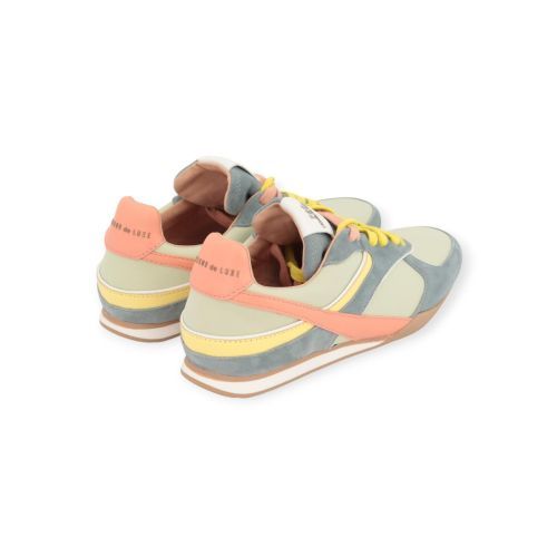 Cycleur De Luxe DL06 sneaker voor dames in multi groen suède met nylon.