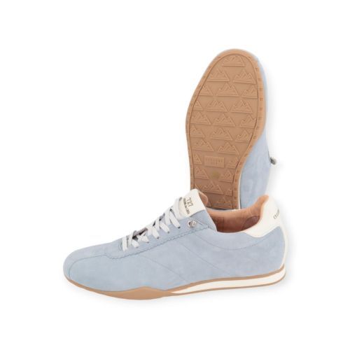 Cycleur De Luxe DL08 sneaker voor dames in lichtblauw suède.