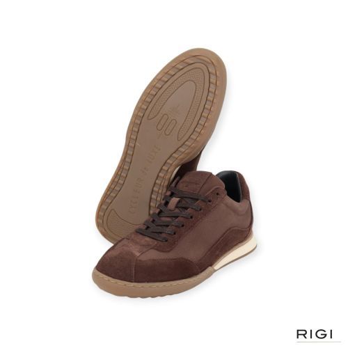Cycleur De Luxe Grib sneaker voor heren in bruin suède met nubuck. 