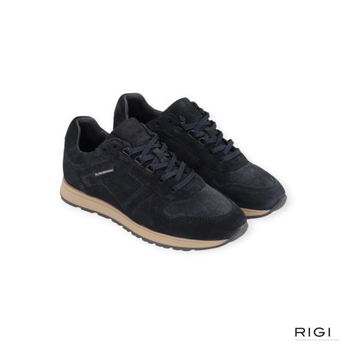 Cycleur De Luxe Jog V2 sneaker voor heren in blauw navy suède. 