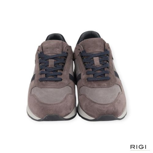 Cycleur De Luxe Jog V2 multi sneaker voor heren in taupe, grijs suède. Cycleur De Luxe Jog V2 multi sneaker voor heren in taupe, grijs suède.