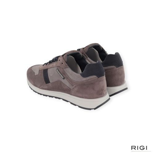 Cycleur De Luxe Jog V2 multi sneaker voor heren in taupe, grijs suède. Cycleur De Luxe Jog V2 multi sneaker voor heren in taupe, grijs suède.
