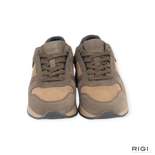Cycleur De Luxe Jog V2 multi sneaker voor heren in taupe, kaki, beige suède. Cycleur De Luxe Jog V2 multi sneaker voor heren in taupe, kaki, beige suède.