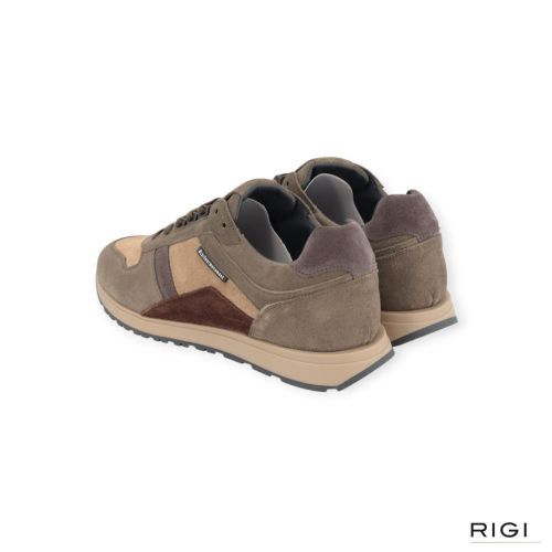 Cycleur De Luxe Jog V2 multi sneaker voor heren in taupe, kaki, beige suède. Cycleur De Luxe Jog V2 multi sneaker voor heren in taupe, kaki, beige suède.