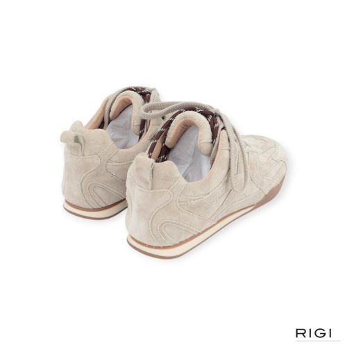 Cycleur De Luxe Lily dames sneaker in beige suede leer.