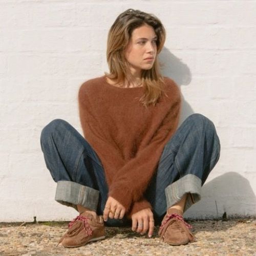 Cycleur De Luxe Lily dames sneaker in bruin suede leer.