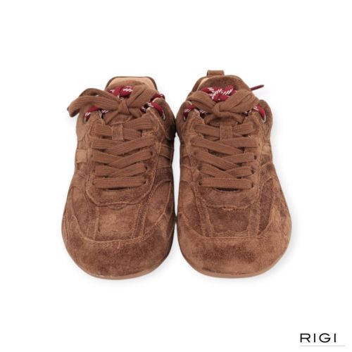 Cycleur De Luxe Lily dames sneaker in bruin suede leer.