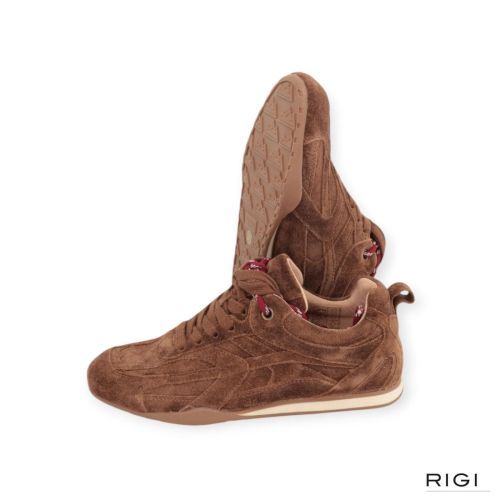 Cycleur De Luxe Lily dames sneaker in bruin suede leer.