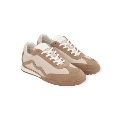 Cycleur De Luxe New Crash 2 sneaker voor heren in beige suède.