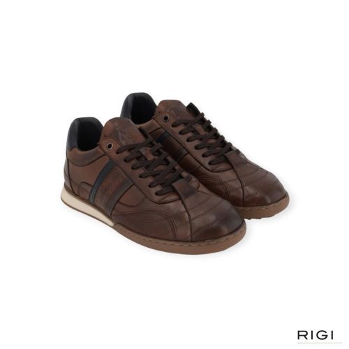 Cycleur De Luxe New Crush Born sneaker in donker cognac leer voor heren. Cycleur De Luxe New Crush Born sneaker in donker cognac leer voor heren.