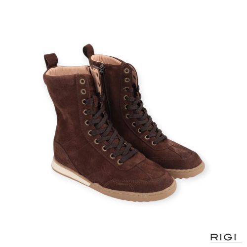 Cycleur De Luxe Nobilis enkelsneaker in bruin suède voor dames. Cycleur De Luxe Nobilis enkelsneaker in bruin suède voor dames.