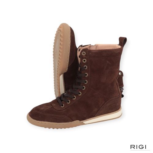 Cycleur De Luxe Nobilis enkelsneaker in bruin suède voor dames. Cycleur De Luxe Nobilis enkelsneaker in bruin suède voor dames.