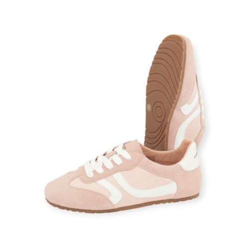 Cycleur De Luxe Posy sneaker voor dames in zacht roze suède met nylon.