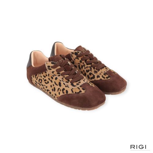 Cycleur De Luxe POZ CN4 voor dames in bruin suède met leopard pony vel. Cycleur De Luxe POZ CN4 voor dames in bruin suède met leopard pony vel.