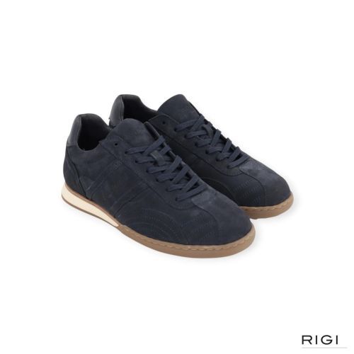 Cycleur De Luxe Retro Crash sneaker voor heren in blauw navy suède. 