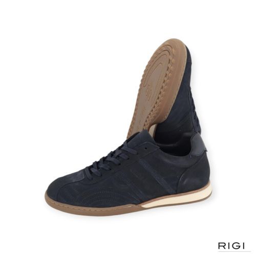 Cycleur De Luxe Retro Crash sneaker voor heren in blauw navy suède. 