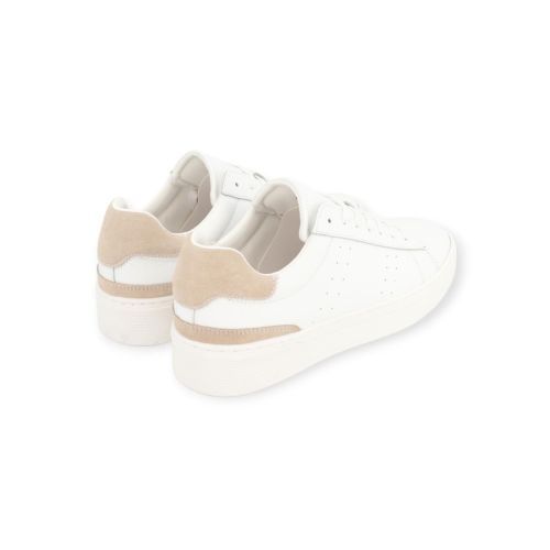 Cycleur de Luxe T12 sneaker voor heren in wit leer met zand suède. 