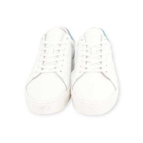 Cycleur de Luxe T12 sneaker voor heren in wit met lichtblauw suède.