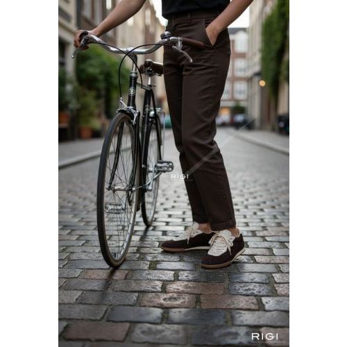Cycleur De Luxe Tulip sneaker in bruin pony met offwit leer voor dames Cycleur De Luxe Tulip sneaker in bruin pony met offwit leer voor dames