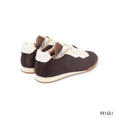 Cycleur De Luxe Tulip sneaker in bruin pony met offwit leer voor dames Cycleur De Luxe Tulip sneaker in bruin pony met offwit leer voor dames