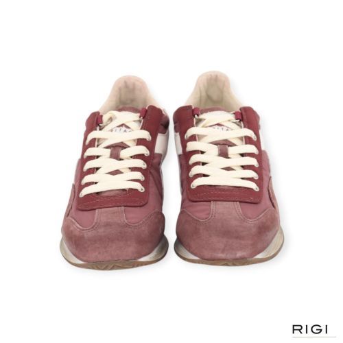 Diadora Heritage Equipe Vela dames sneaker in paars suede en nylon. Diadora Heritage Equipe Vela dames sneaker in paars suede en nylon.
