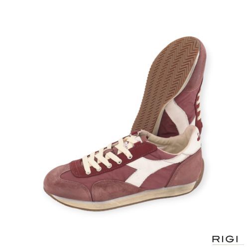 Diadora Heritage Equipe Vela dames sneaker in paars suede en nylon. Diadora Heritage Equipe Vela dames sneaker in paars suede en nylon.