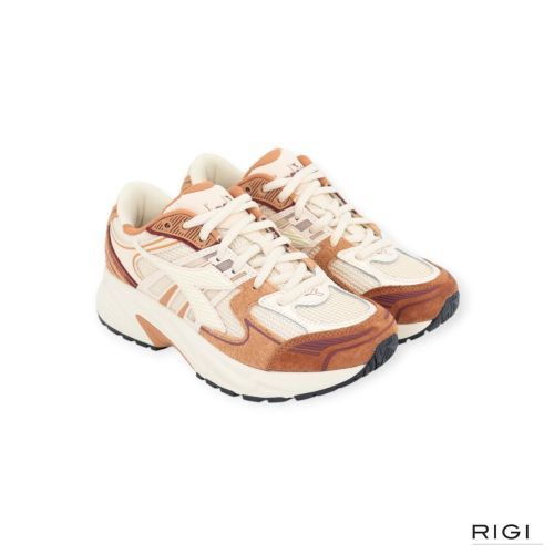 Diadora Mythos Star in cognac suède met offwit mesh voor dames.  