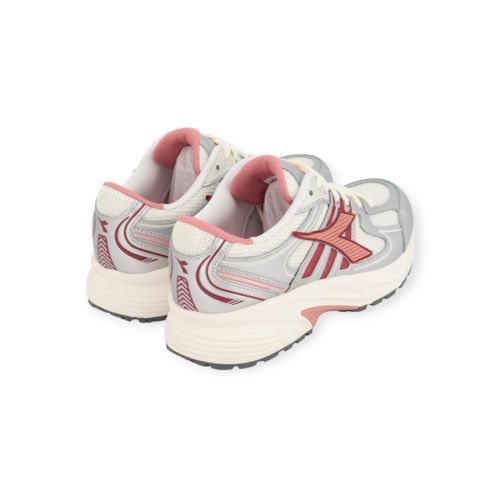 Diadora Mythos Star Met sneaker in het zilver met rood leer. Diadora Mythos Star Met sneaker in het zilver met rood leer.