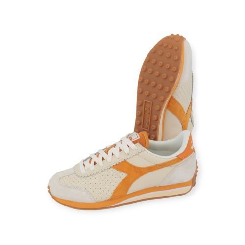 Diadora rally punched dames sneaker in wit en geel.