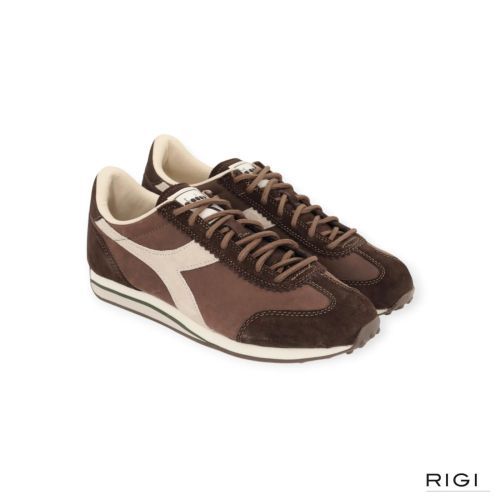 Diadora Rally Waxed heren sneaker in bruin suede.
