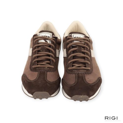 Diadora Rally Waxed heren sneaker in bruin suede.