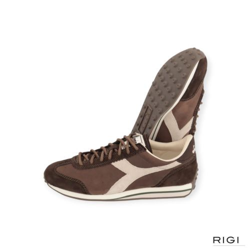Diadora Rally Waxed heren sneaker in bruin suede.