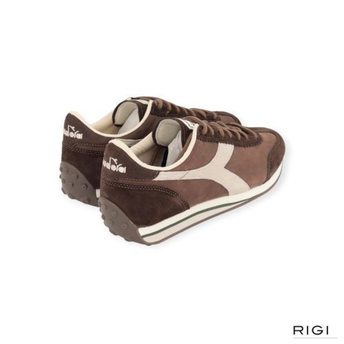 Diadora Rally Waxed heren sneaker in bruin suede.