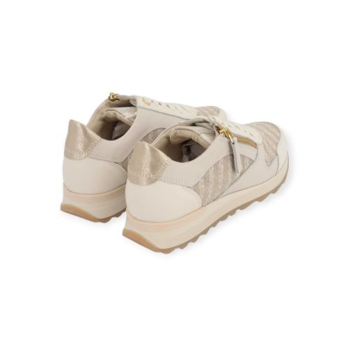 DL Sport 6958 dames sneaker in het beige leer. 