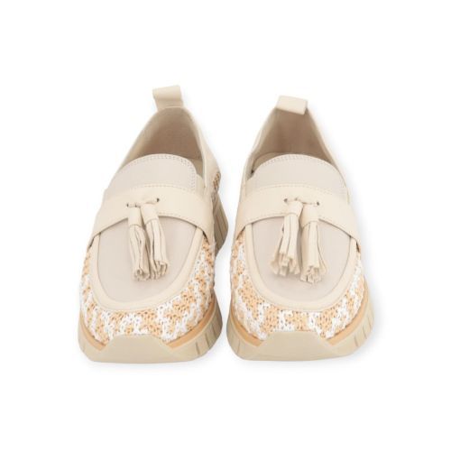 Dl Sport dames mocassin in beige raffia leer. Dl Sport dames mocassin in beige raffia leer.