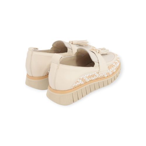 Dl Sport dames mocassin in beige raffia leer. Dl Sport dames mocassin in beige raffia leer.