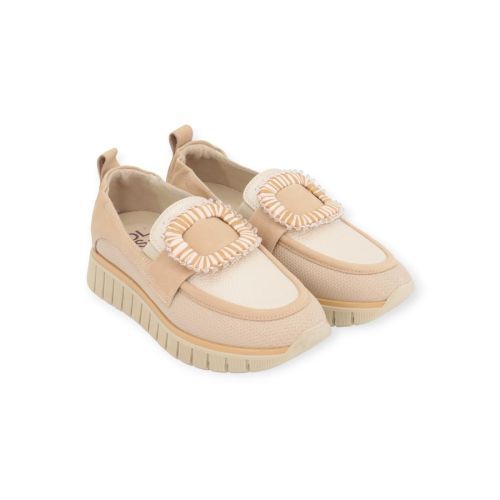 Dl Sport dames mocassin in beige leer.