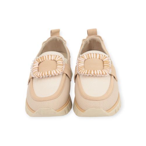 Dl Sport dames mocassin in beige leer.