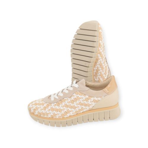 Dl Sport dames sneaker in beige raffia leer. Dl Sport dames sneaker in beige raffia leer.