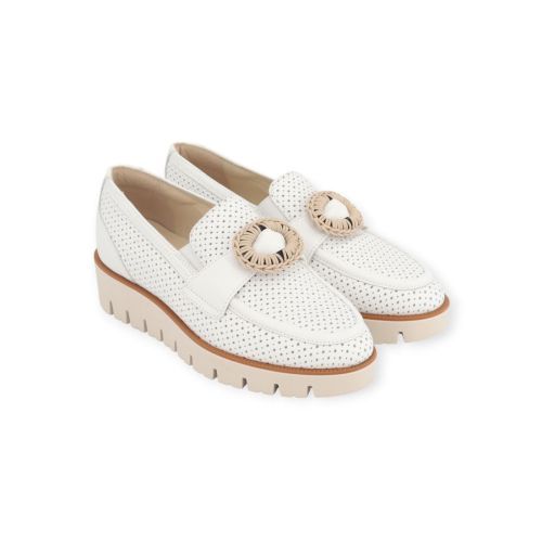 Dl Sport dames mocassin in wit leer. Dl Sport dames mocassin in wit leer.