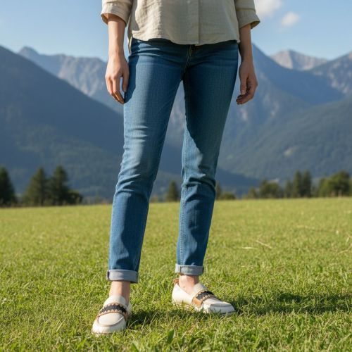 Dl Sport dames mocassin in beige leer. Dl Sport dames mocassin in beige leer.