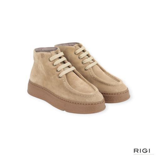 DL-Sport 7115HK enkellaars in beige suède voor dames. 