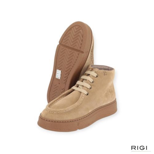 DL-Sport 7115HK enkellaars in beige suède voor dames. 