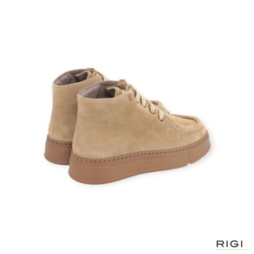DL-Sport 7115HK enkellaars in beige suède voor dames. 