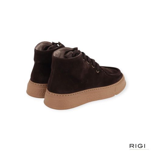 DL-Sport 7115HK enkellaars in bruin suède voor dames. 